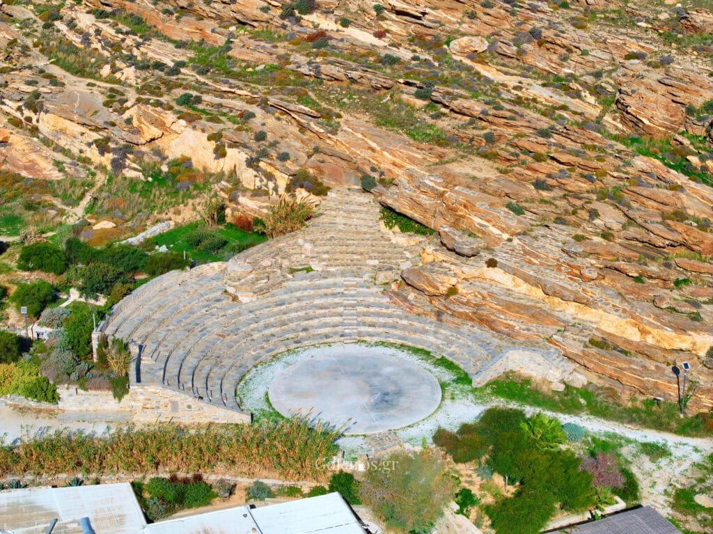 Open-air amphitheater at Paros Park, Paros.